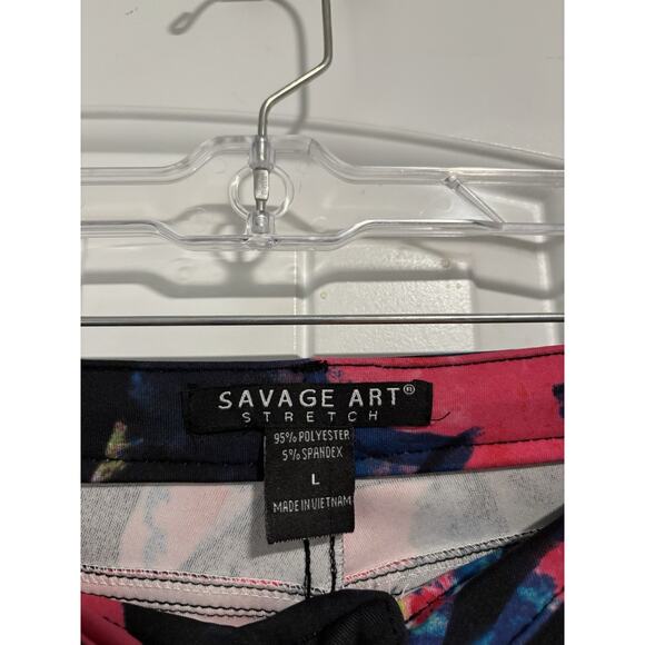 Savage Art Stretch Pant sz L Burst of Color - Picture 2 of 3